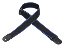 Polypropylene Guitar Strap – Black & Blue - Classics Series – 2″ Wide