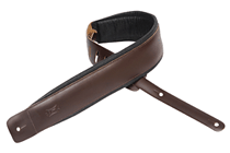 Geniune Leather Guitar Strap – Dark Brown - Heirloom Series – 3″ Wide