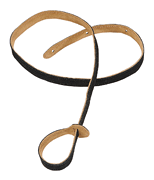 Suede Mandolin Strap – Black - Folk Instruments Series – 3/4″ Wide