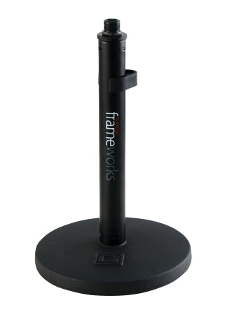 Frameworks Desktop Mic Stand with 6″ Round Base and Fixed Height of 9″