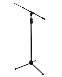 Frameworks Tripod Mic Stand With Telescoping Boom And Deluxe One-handed Clutch