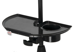 Frameworks Microphone Stand Accessory Tray with Drink Holder and Guitar Pick Tab