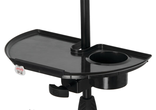 Frameworks Microphone Stand Accessory Tray with Drink Holder and Guitar Pick Tab