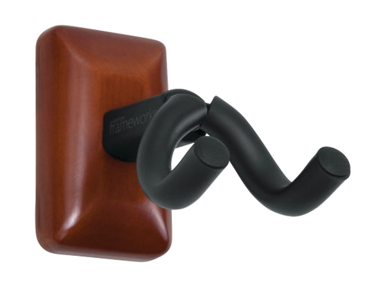 Gator Frameworks Wall Mounted Ukulele/mandolin Hanger With Mahogany Mounting Plate
