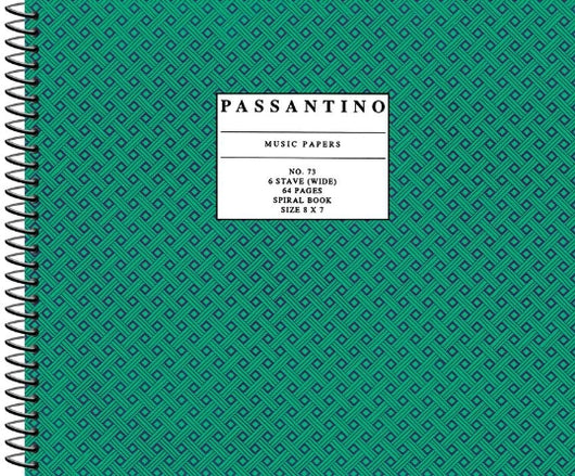 73. Spiral Book 6-stave - Passantino Manuscript Paper