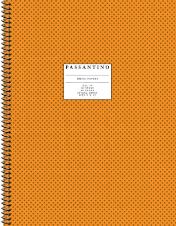 74. Spiral Book: 10-stave - Passantino Manuscript Paper