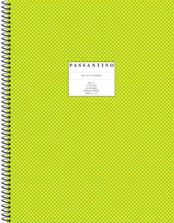 75. Spiral Book: 12-Stave - Passantino Manuscript Paper