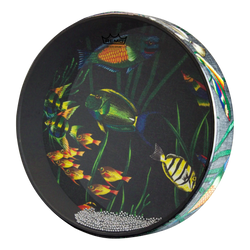 Ocean Drum® with Fish Graphic - 12″ Diameter; 2-1/2″ Deep Drum Head