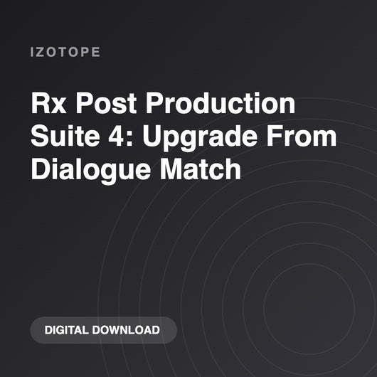 iZotope Rx Post Production Suite 4: Upgrade From Dialogue Match