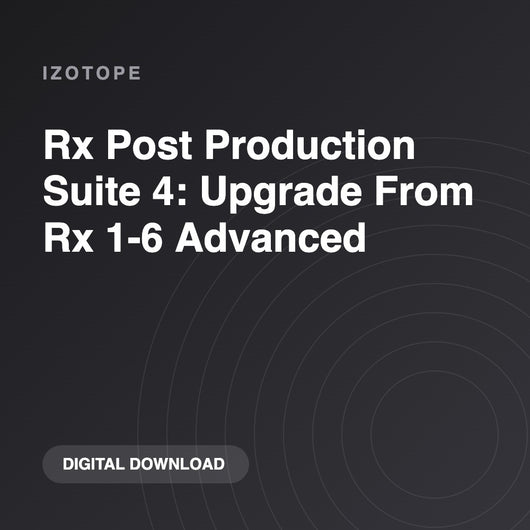 iZotope Rx Post Production Suite 4: Upgrade From Rx 1-6 Advanced
