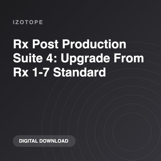 iZotope Rx Post Production Suite 4: Upgrade From Rx 1-7 Standard