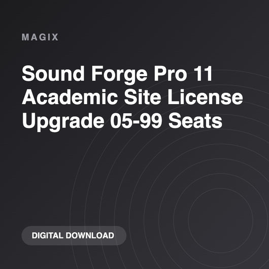 MAGIX Sound Forge Pro 11 Academic Site License Upgrade 05-99 Seats