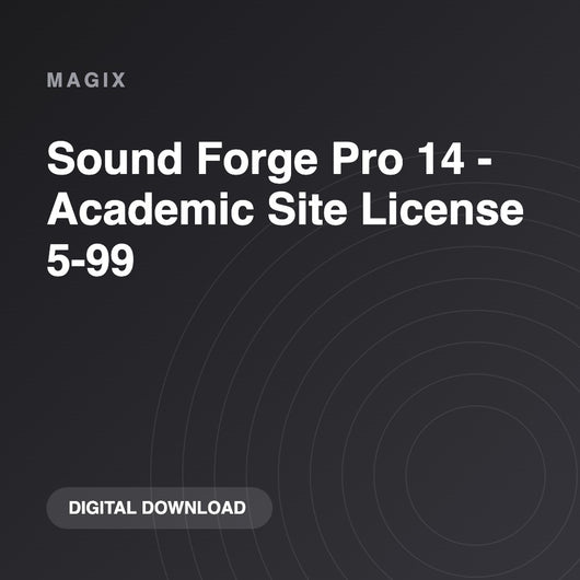 MAGIX Sound Forge Pro 14 - Academic Site License 5-99