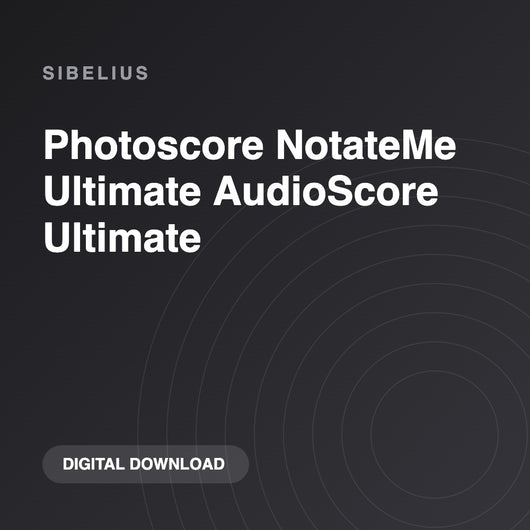 Sibelius Photoscore NotateMe Ultimate AudioScore Ultimate