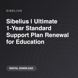 Sibelius Sibelius | Ultimate 1-Year Standard Support Plan Renewal for Education