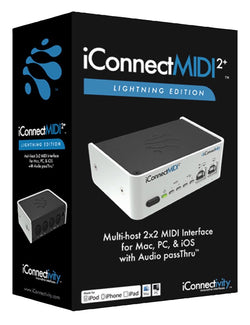 iConnectivity iConnectMIDI2+  Multi-host 2x2 MIDI Interface with Audio passThru™ for Mac, PC and iOS